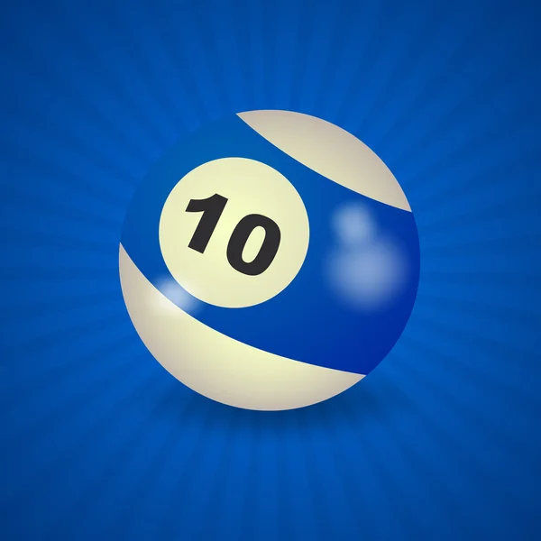 Американский бильярдный мяч номер 10 — стоковый вектор