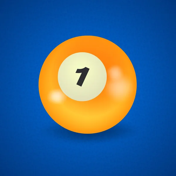 Ballon de billard américain numéro 1 — Image vectorielle