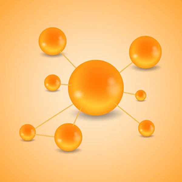 Estructura molecular de la molécula — Archivo Imágenes Vectoriales