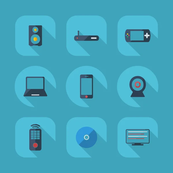 Set computer comunication icons — Stock Vector