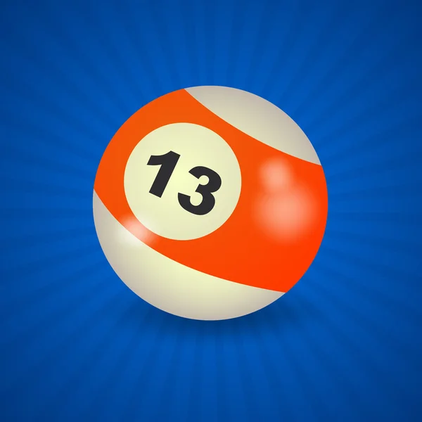 American billiard ball number 13 — Stock Vector