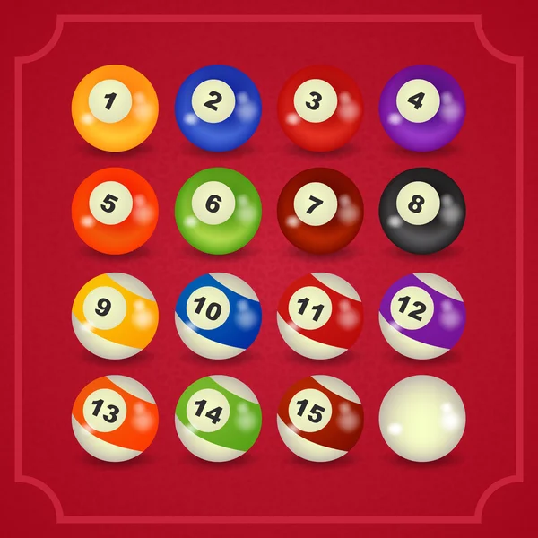 Jeu de boules de billard — Image vectorielle