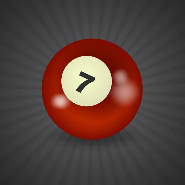American billiard ball number 7 — Stock Vector