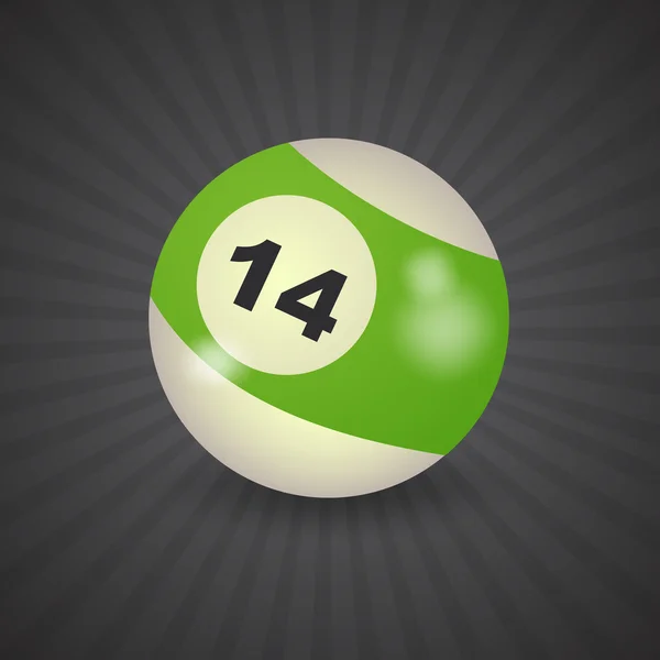 Ballon de billard américain numéro 14 — Image vectorielle