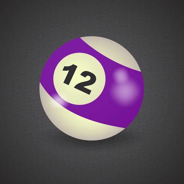 Αμερικανικό μπιλιάρδο μπάλα αριθμό 12 — Διανυσματικό Αρχείο