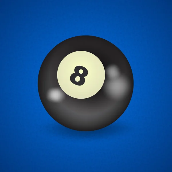 American billiard ball number 8 — Stock Vector