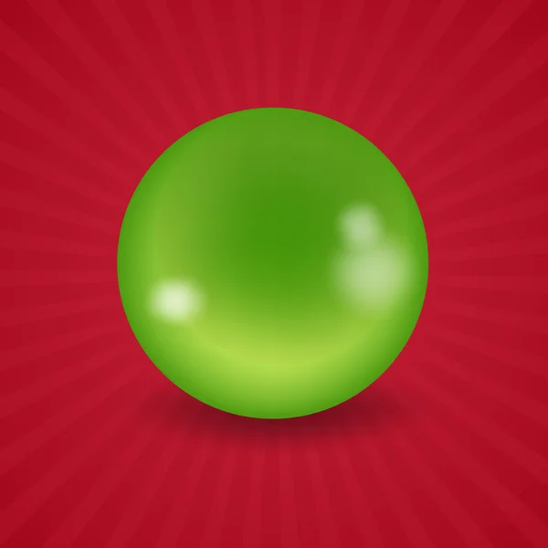 Billar americano bola verde — Vector de stock