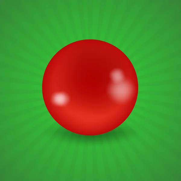 Красный бильярдный шар — стоковый вектор
