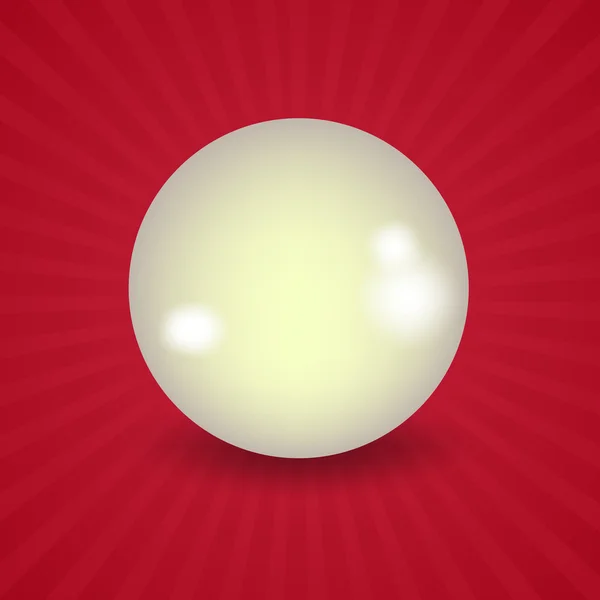 Ballon de billard américain blanc — Image vectorielle