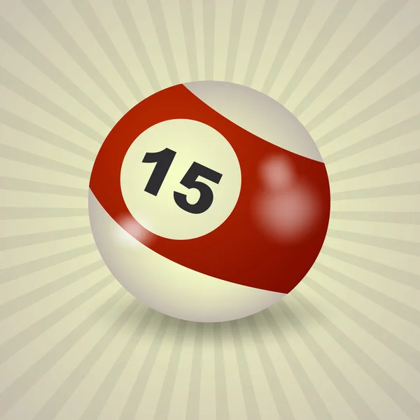 Американский бильярдный мяч номер 15 — стоковый вектор