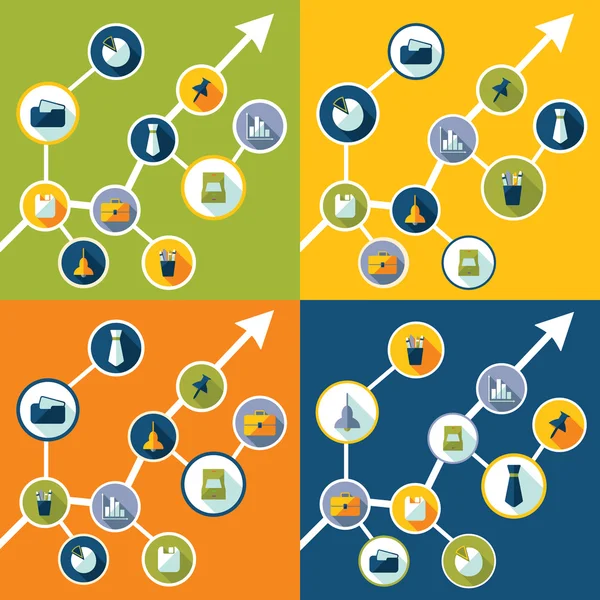 Establecer iconos de oficina de diseño moderno — Vector de stock