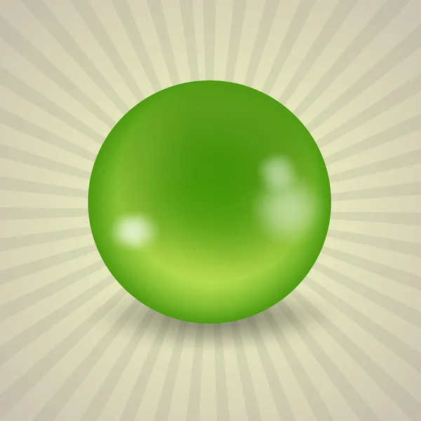 Billard américain boule verte — Image vectorielle