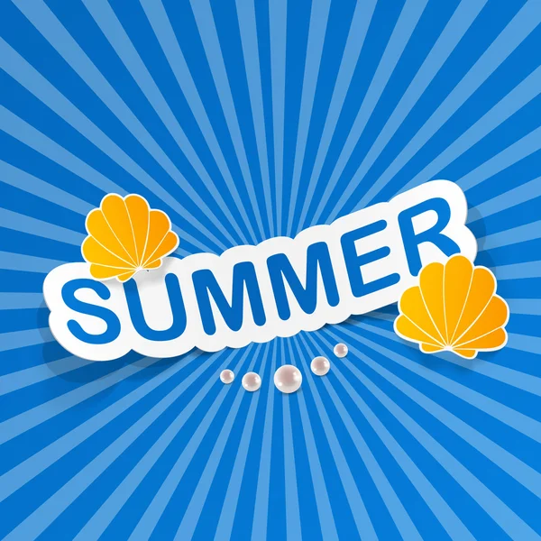 Woord zomer, vakantie — Stockvector