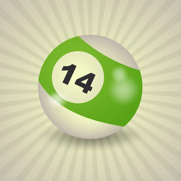 American billiard ball number 14 — Stock Vector