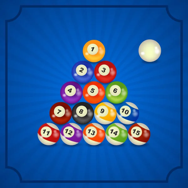 Jeu de boules de billard — Image vectorielle