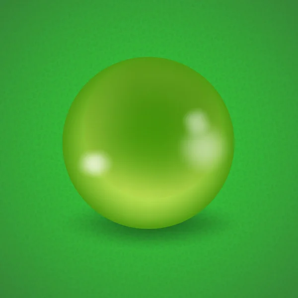 アメリカの緑のビリヤード ボール — ストックベクタ