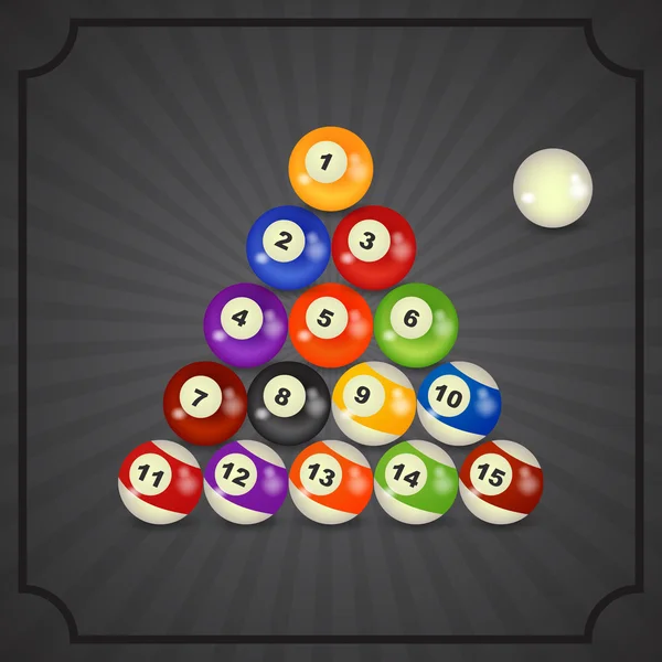 Jeu de boules de billard — Image vectorielle