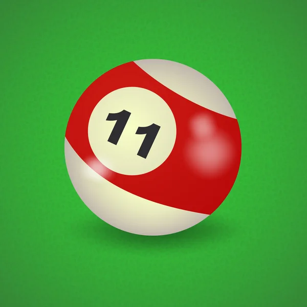 Ballon de billard américain numéro 11 — Image vectorielle