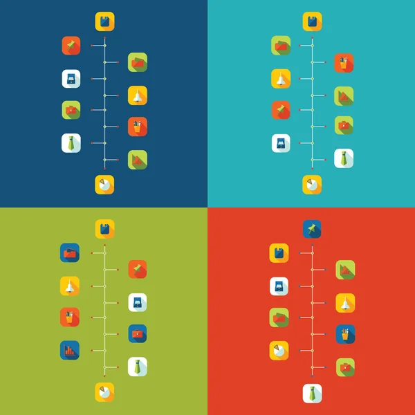 Définir des icônes de bureau design moderne — Image vectorielle