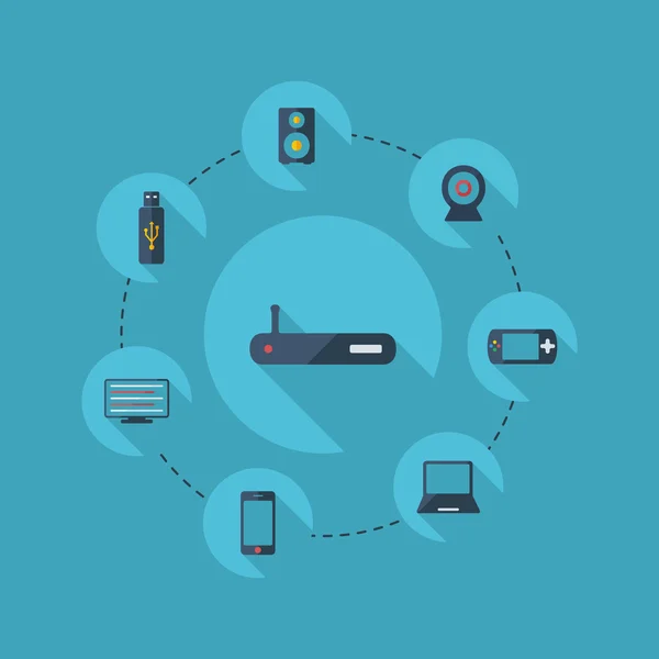 bilgisayar comunication Icons set