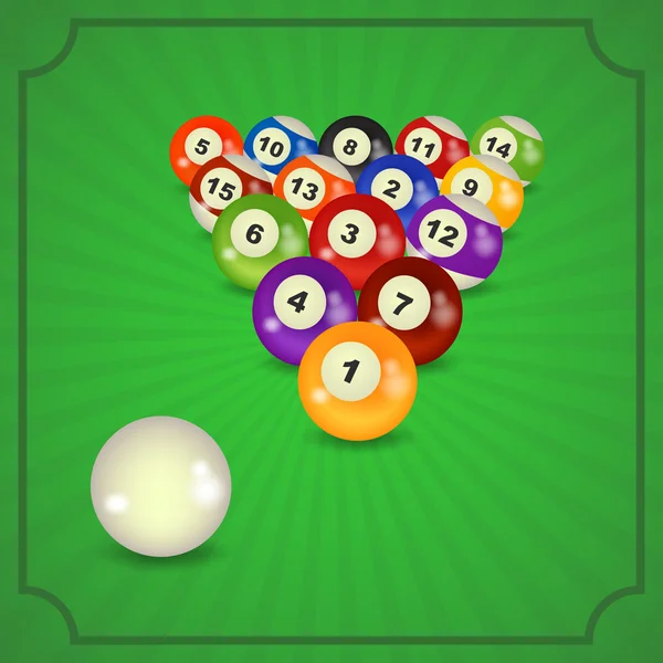 Pool Billiard Balls Rack Starting Position Stock Vector Image by