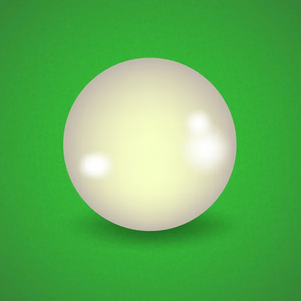 American billiard white ball — Stock Vector