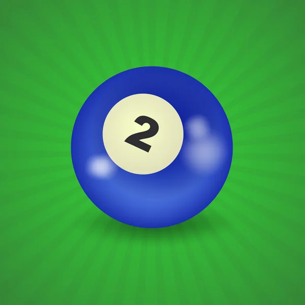 American billiard ball number 2 — Stock Vector