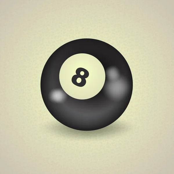 Ballon de billard américain numéro 8 — Image vectorielle