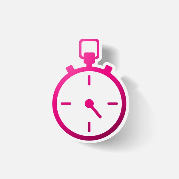 Papier geknipte sticker: stopwatch — Stockvector