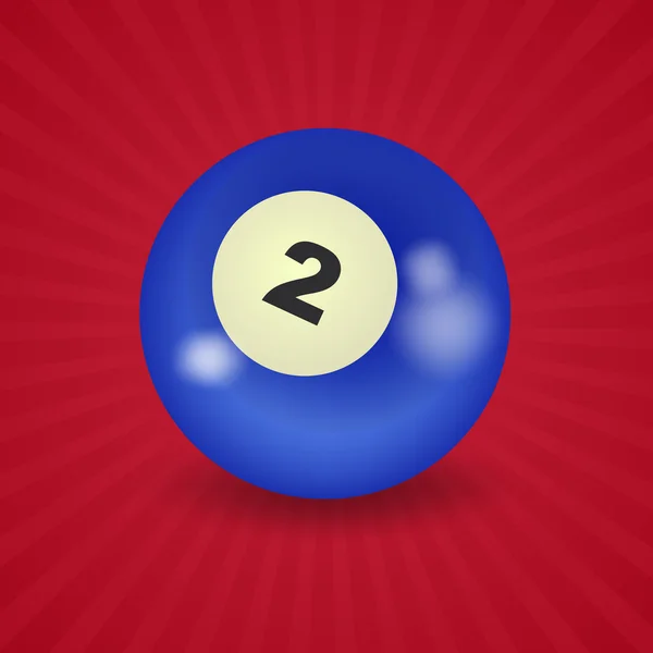 Ballon de billard américain numéro 2 — Image vectorielle