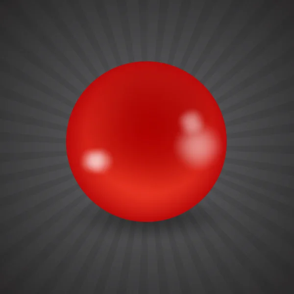 American red billiard ball — Stock Vector