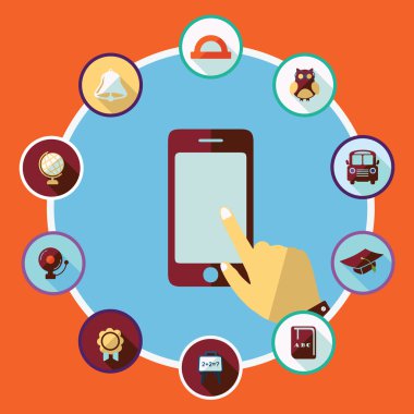 Eğitim web tasarım için simgeler