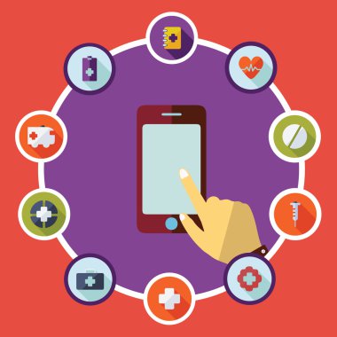 Web tasarım tıp için simgeler
