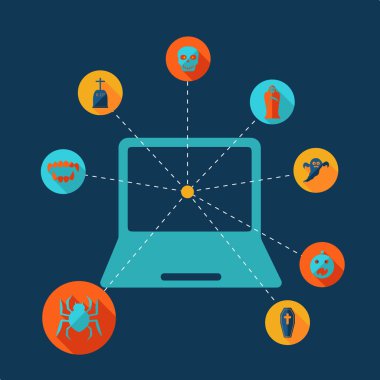 Set ile halloween gölge