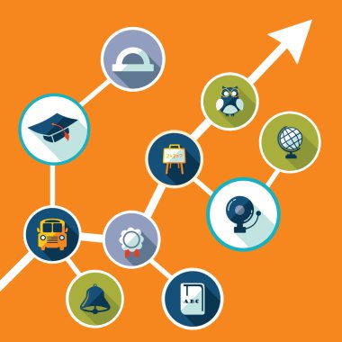 Eğitim web tasarım için simgeler