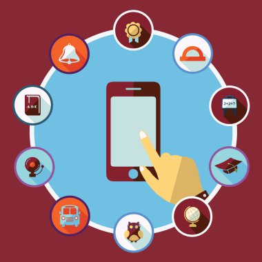 Eğitim web tasarım için simgeler