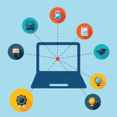 Eğitim web tasarım için simgeler