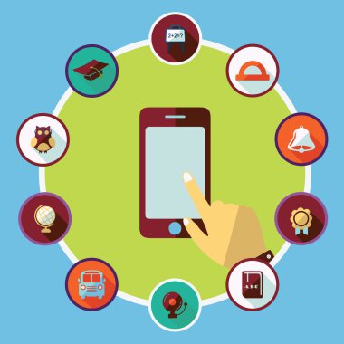 Eğitim web tasarım için simgeler