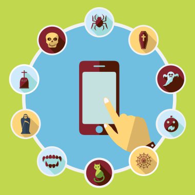 Set ile halloween gölge