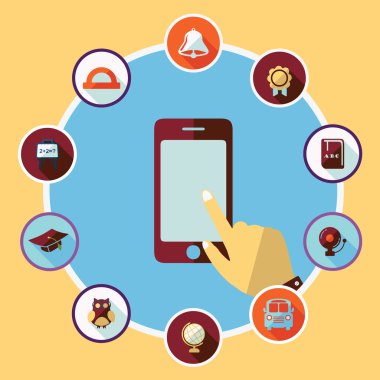 Eğitim web tasarım için simgeler