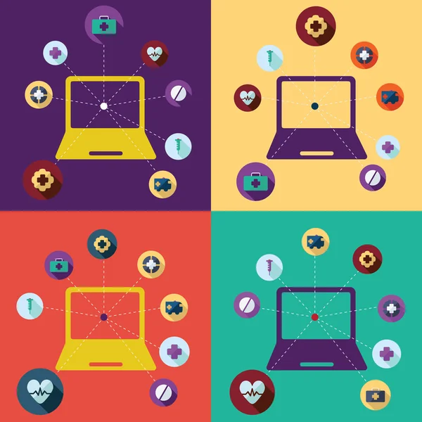 Iconos para la medicina de diseño web — Vector de stock