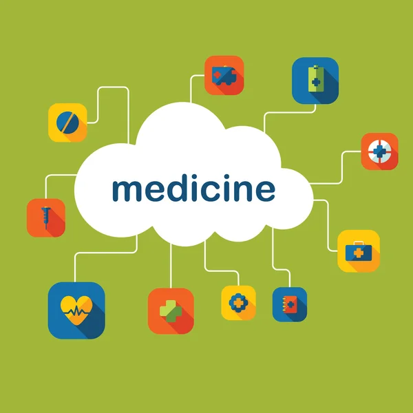Iconos para la medicina de diseño web — Archivo Imágenes Vectoriales