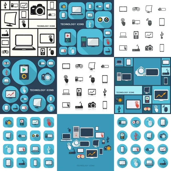 Diseño moderno con tecnología — Vector de stock