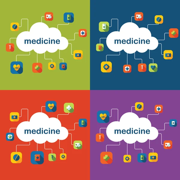 Ícones para a medicina web design — Vetor de Stock