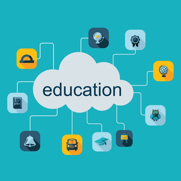 Icons for education web design — Stock Vector