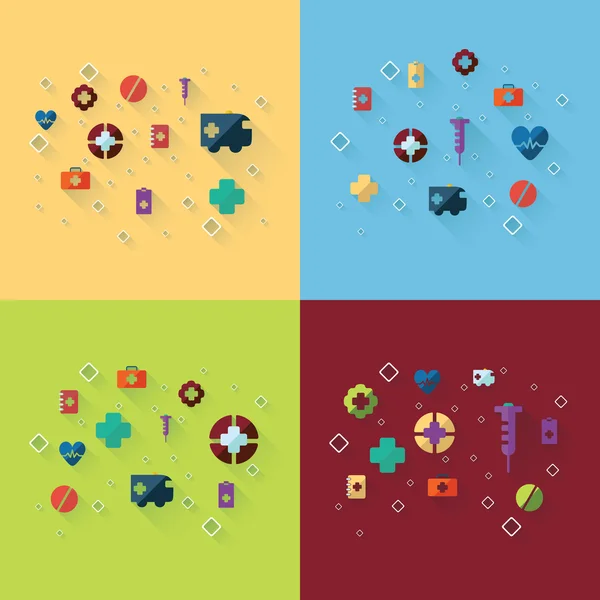 Icons for web design medicine — Stock Vector