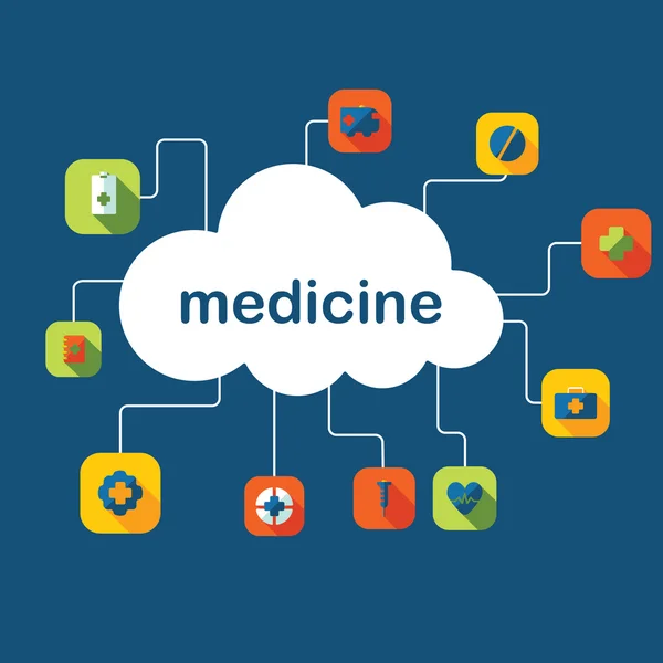 Иконы для медицины веб-дизайна — стоковый вектор