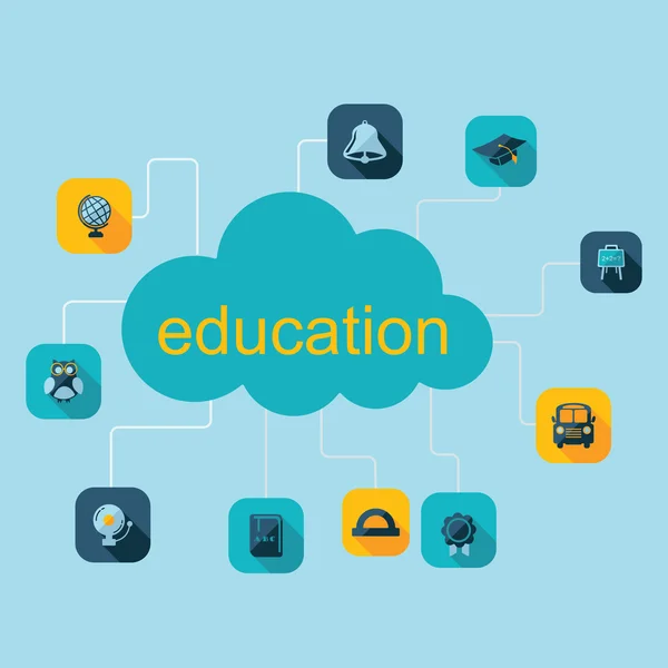 Icons for education web design — Stock Vector