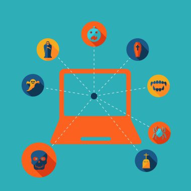 Set ile halloween gölge