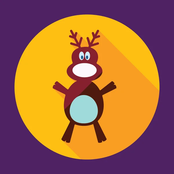 Schaduw Christmas moose — Stockvector